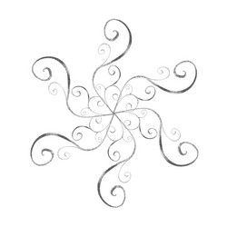 silver snowflake in oriental style vector image