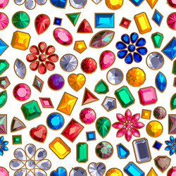 set of realistic precious stones jewels vector image