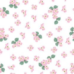 spring autumn pink flowers pattern vector image