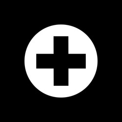 flat medical cross icon vector image