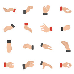 grabbing hand icons set vector image