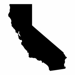 california map dark silhouette vector image