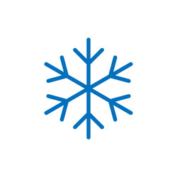 snowflake sign blue icon isolated vector image