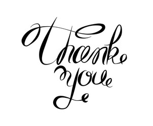 thank you lettering card vector image