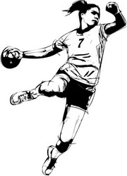 woman handball vector image