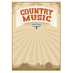 country music festival background with american vector image