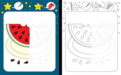 preschool worksheet vector image