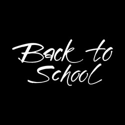 back to school lettering vector image