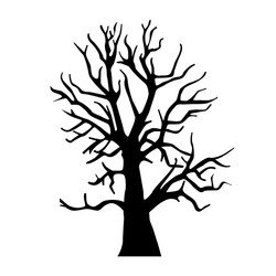 silhouette old dry wood vector image