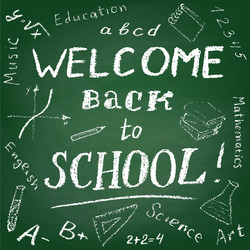 welcome back to school vector image