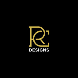 letter rc or cr luxury monogram logo design vector image