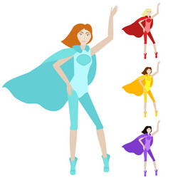 cartoon character hero woman vector image