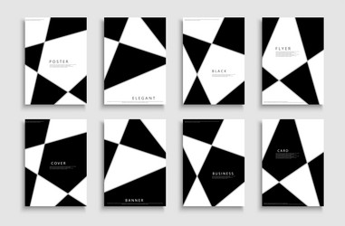 collection of modern black and white unusual vector image