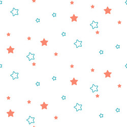 star shape blue and green seamless kid pattern vector image