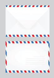 white closed post letter vector image