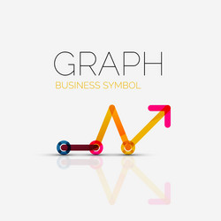 abstract logo idea linear chart or graph vector image