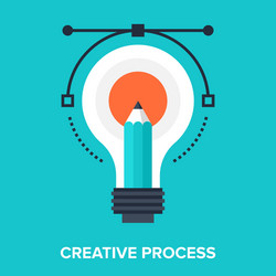 creative process vector image