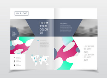 business brochure design annual report temp vector image