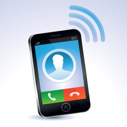 mobile phone calling vector image