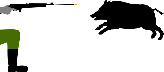 Boar hunting vector