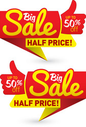 big sale price offer deal labels templates vector image