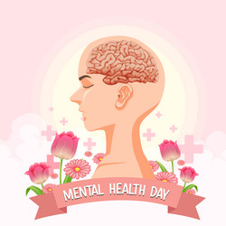 poster design for mental health day vector image