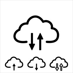 download and upload to cloud icon vector image