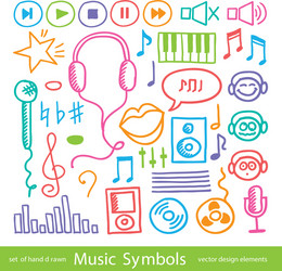 music icons vector image