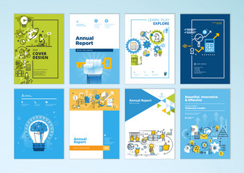 set brochure and report design templates vector image