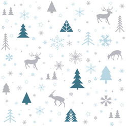 Seamless pattern with christmas tree winter vector