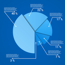 blue statistics infographic concept vector image