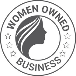 women owned logo design vector