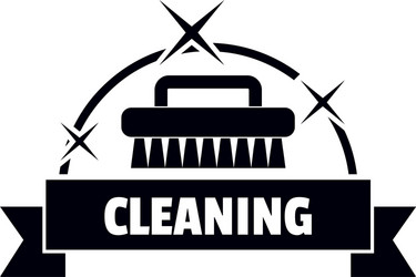 cleaning house logo simple black style vector image