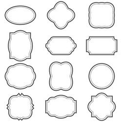 Set of decorative frames vector