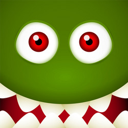 green monster face vector image