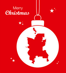 merry christmas theme with map of colorado vector image