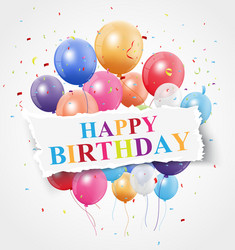 happy birthday greeting card design vector image