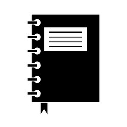 diary simple solid icon vector image