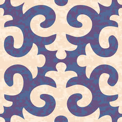 seamless shyrdak fleur de lis background pattern vector image