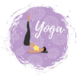 Yoga training in flat style vector