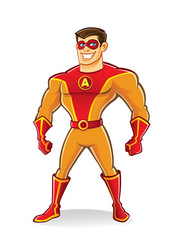 handsome superhero vector image