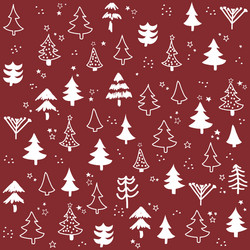 Seamless pattern with christmas tree vector