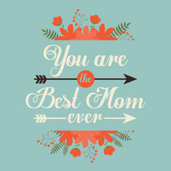 Happy mothers day card design vector