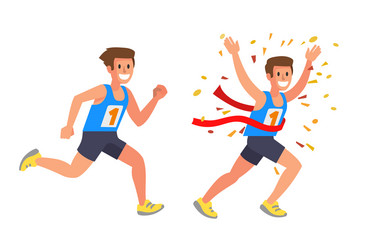 running athlete sprinter man vector image