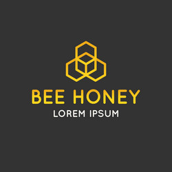 logo bee honey vector image