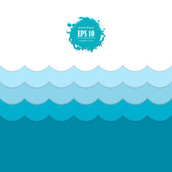 seamless blue sea wave pattern vector image