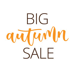 autumn sale hand written inscription vector image