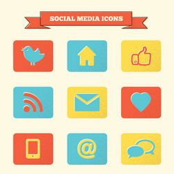 social media icons set vector image