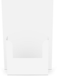 cardboard flyer dispenser - front view vector image