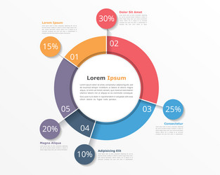 pie chart infographics vector image